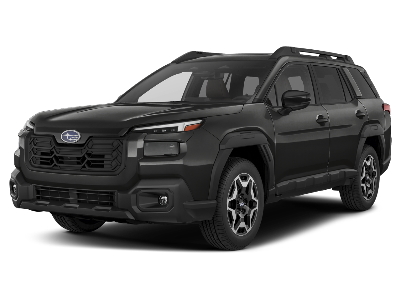2026 Subaru Outback Touring XT in Crystal Black Silica — front three-quarter view