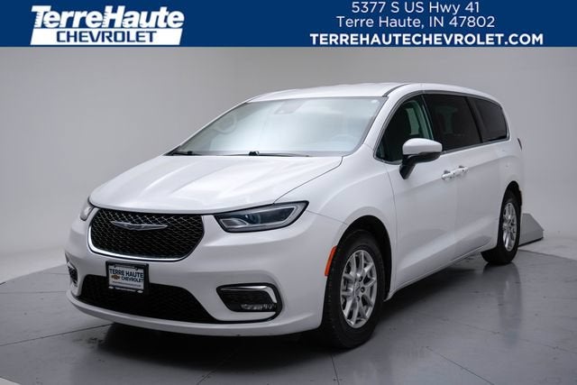 2023 Chrysler Pacifica Touring L in White — front three-quarter view