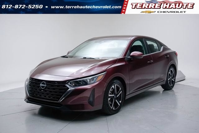 2024 Nissan Sentra SV in Red — front three-quarter view