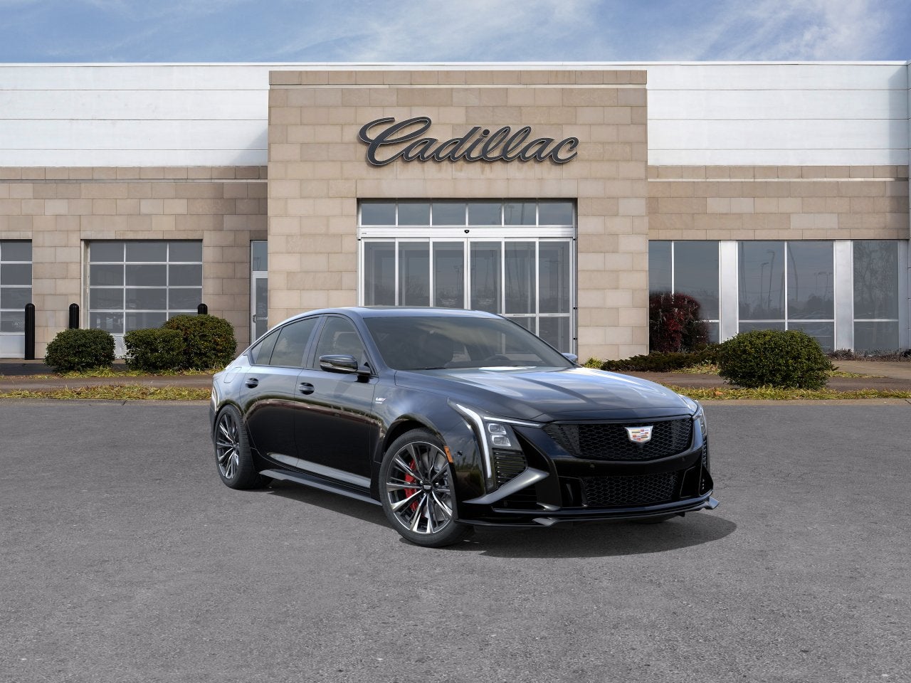 2026 Cadillac CT5-V V-Series Blackwing in Black Raven — front three-quarter view