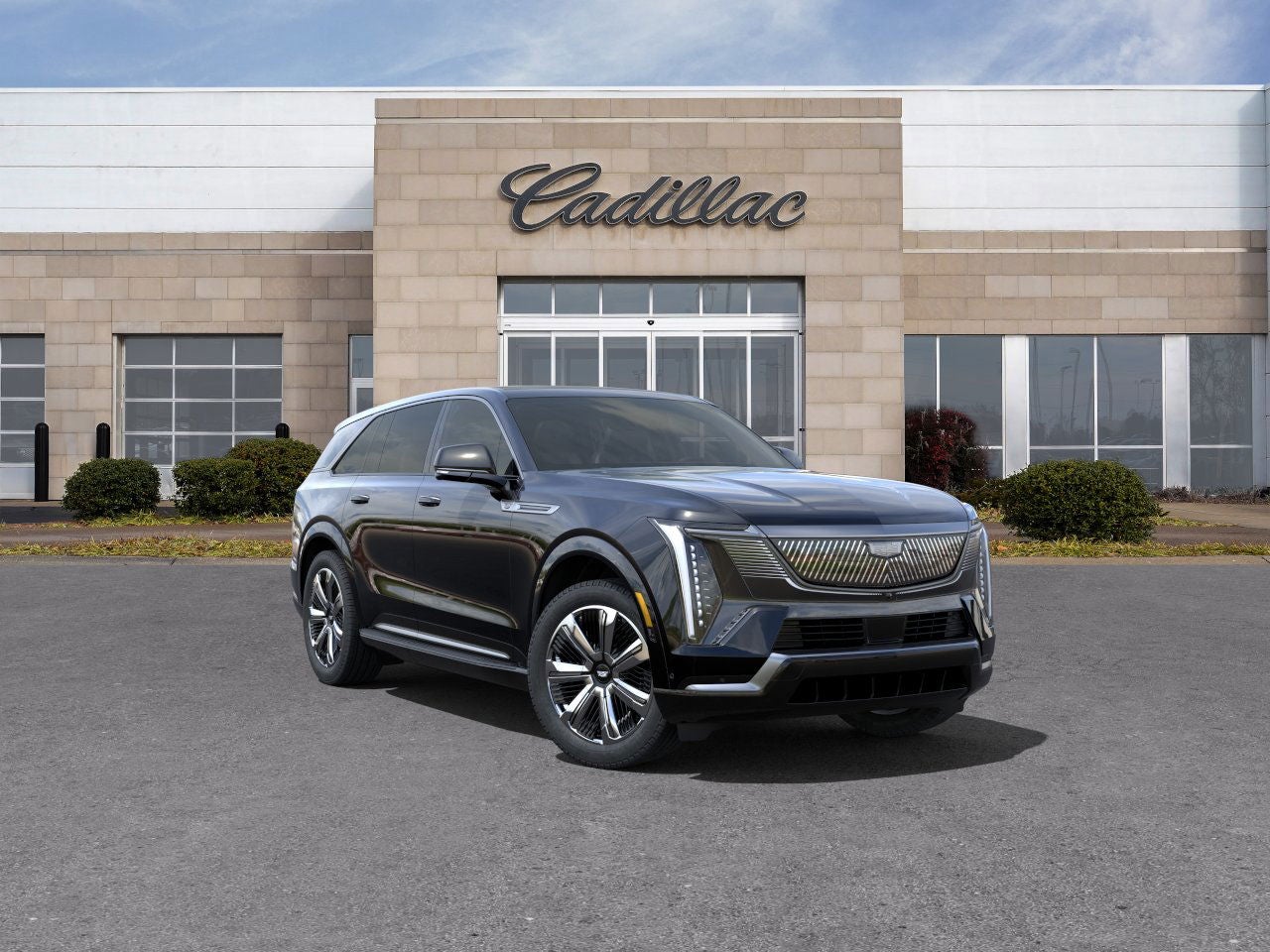 2025 Cadillac ESCALADE IQ Luxury 2 in Black Raven — front three-quarter view