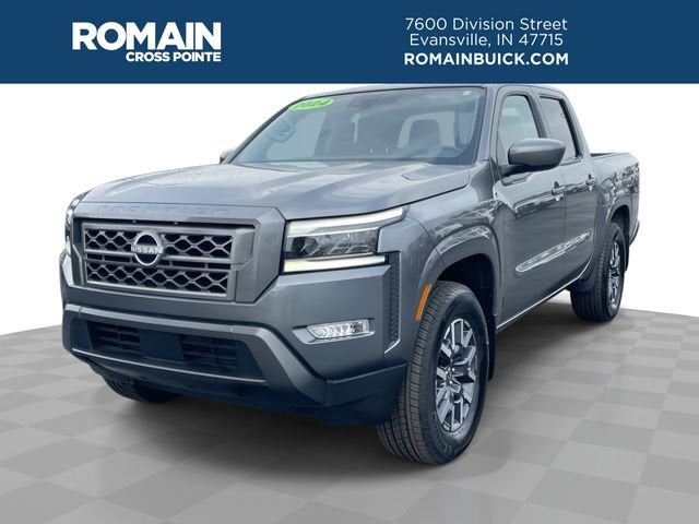 2024 Nissan Frontier SL in Gray — front three-quarter view