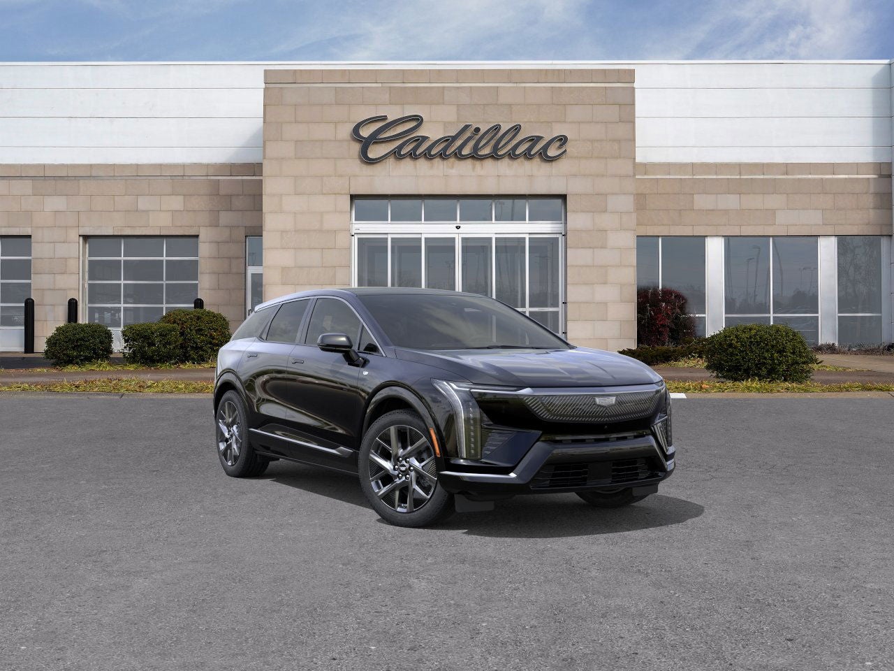 2025 Cadillac OPTIQ Luxury 2 in Black Raven — front three-quarter view
