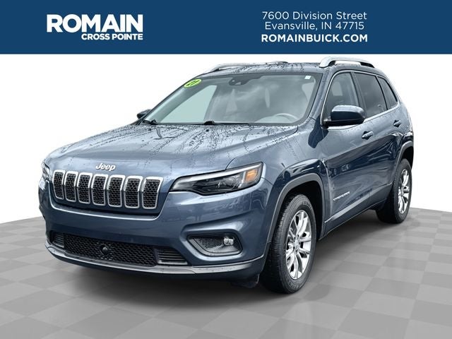 2021 Jeep Cherokee Latitude Plus in Slate Blue Pearlcoat — front three-quarter view