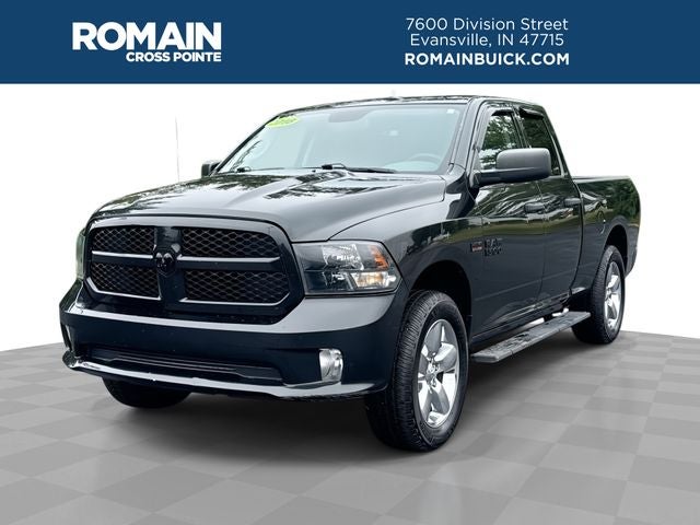 2016 RAM 1500 Express in Brilliant Black Crystal Pearlcoat — front three-quarter view
