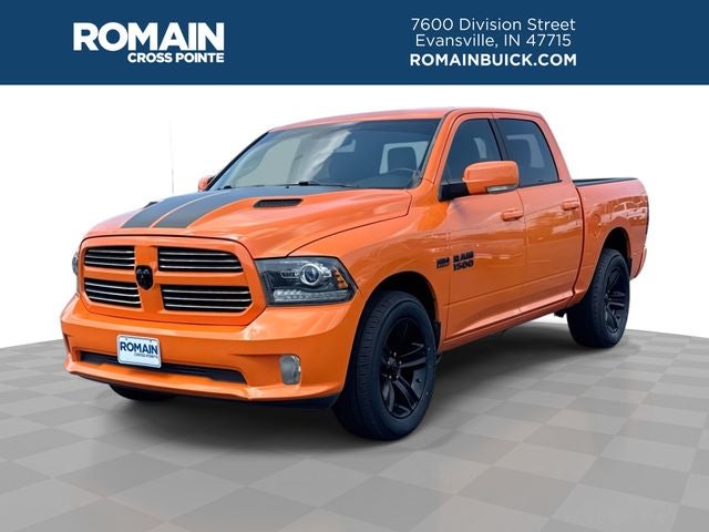 2017 RAM 1500 Sport in Ignition Orange Clearcoat — front three-quarter view