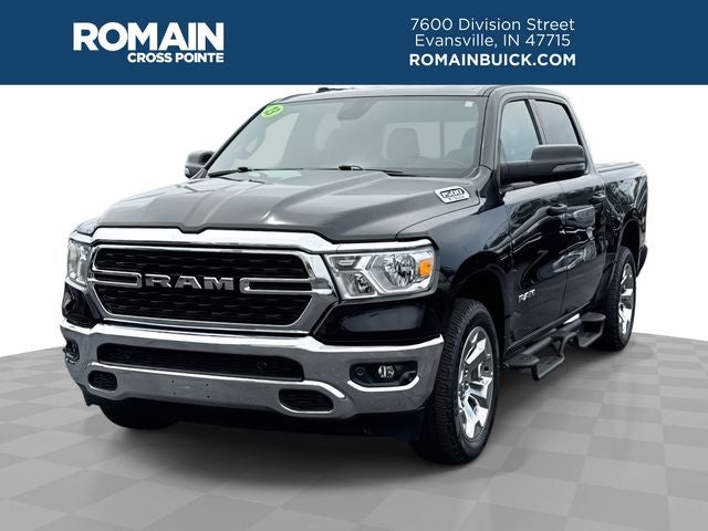 2023 RAM 1500 Big Horn/Lone Star in Diamond Black Crystal Pearlcoat — front three-quarter view