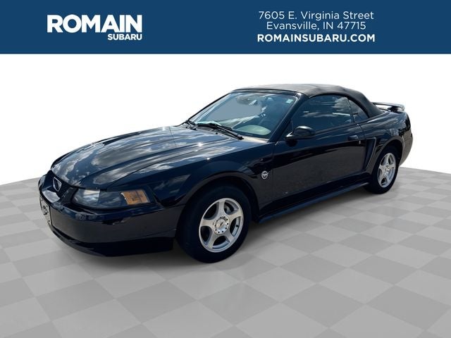 2004 Ford Mustang V6 Deluxe in Black — front three-quarter view
