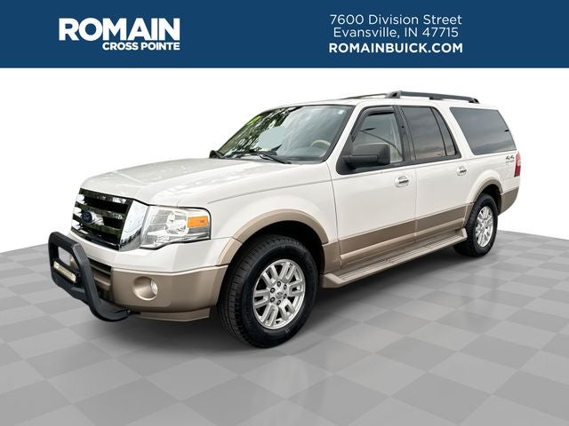 2014 Ford Expedition EL XLT in White — front three-quarter view