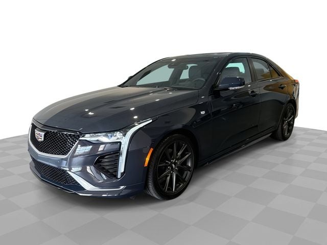 2025 Cadillac CT4 Sport in Midnight Sky Metallic — front three-quarter view