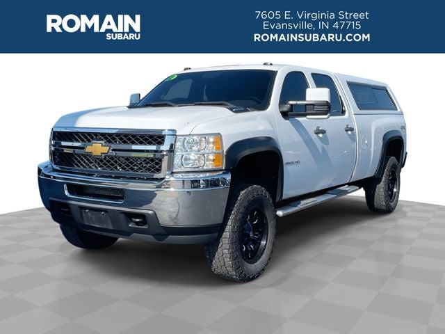 2012 Chevrolet Silverado 3500HD Work Truck in Summit White — front three-quarter view