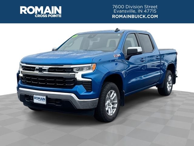 2023 Chevrolet Silverado 1500 LT LT1 in Glacier Blue Metallic — front three-quarter view