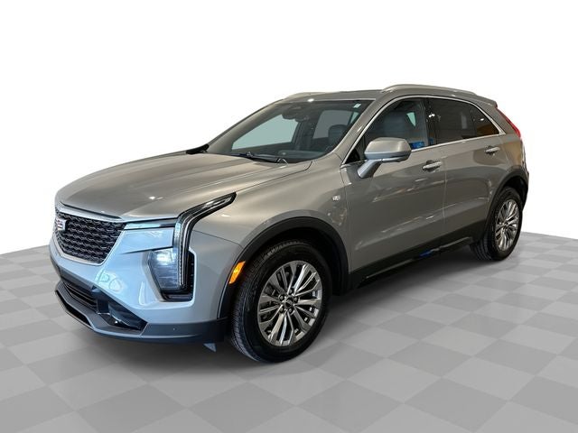 2025 Cadillac XT4 Premium Luxury in Argent Silver Metallic — front three-quarter view