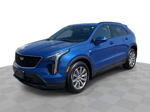 2023 Cadillac XT4 Sport in Wave Metallic — front three-quarter view