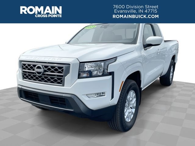 2024 Nissan Frontier SV in Glacier White — front three-quarter view