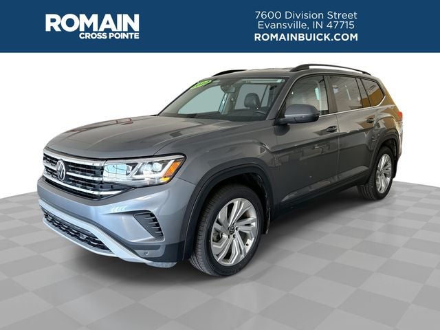 2022 Volkswagen Atlas 3.6L V6 SE w/Technology in Gray — front three-quarter view