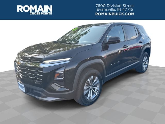 2025 Chevrolet Equinox LT in Mosaic Black Metallic — front three-quarter view