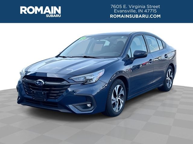 2025 Subaru Legacy Premium in Cosmic Blue Pearl — front three-quarter view