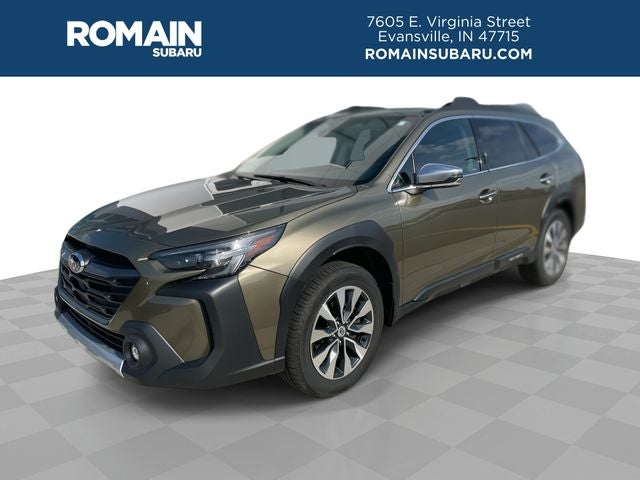 2024 Subaru Outback Touring XT in Autumn Green Metallic — front three-quarter view