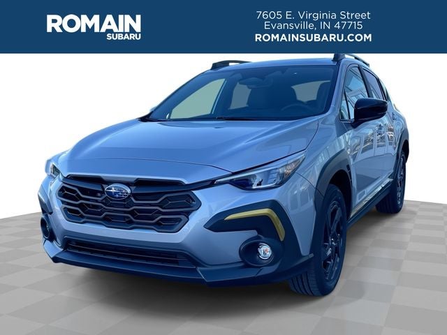 2025 Subaru CROSSTREK Sport in Ice Silver Metallic — front three-quarter view
