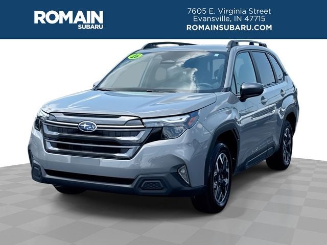 2026 Subaru Forester Premium in River Rock Pearl — front three-quarter view