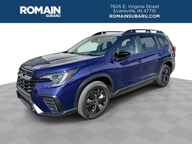 2026 Subaru Ascent Premium in Sapphire Blue Pearl — front three-quarter view