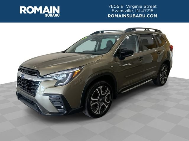 2026 Subaru Ascent Limited in Autumn Green Metallic — front three-quarter view