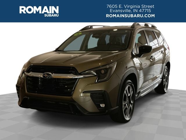 2026 Subaru Ascent Limited in Autumn Green Metallic — front three-quarter view
