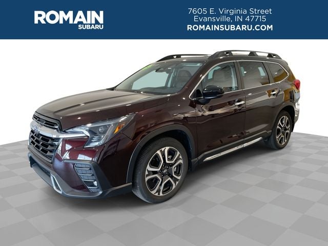 2024 Subaru Ascent Touring in Dark Mahogany Pearl — front three-quarter view