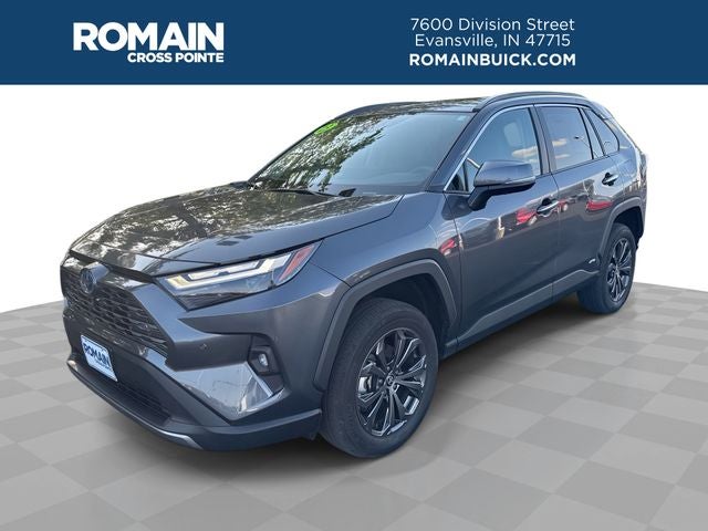 2023 Toyota RAV4 Hybrid Limited in Gray — front three-quarter view