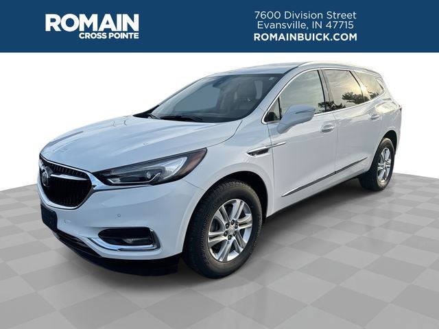 2019 Buick Enclave Premium Group in Summit White — front three-quarter view