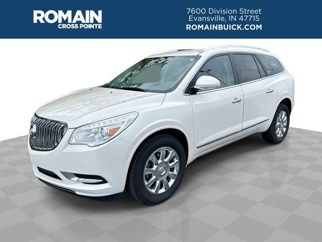 2014 Buick Enclave Leather Group in White Diamond Tricoat — front three-quarter view