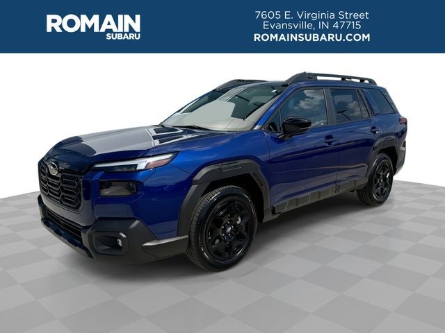2026 Subaru Outback Limited in Sapphire Blue Pearl — front three-quarter view