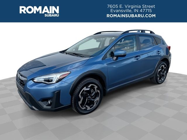 2021 Subaru Crosstrek Limited in Horizon Blue Pearl — front three-quarter view
