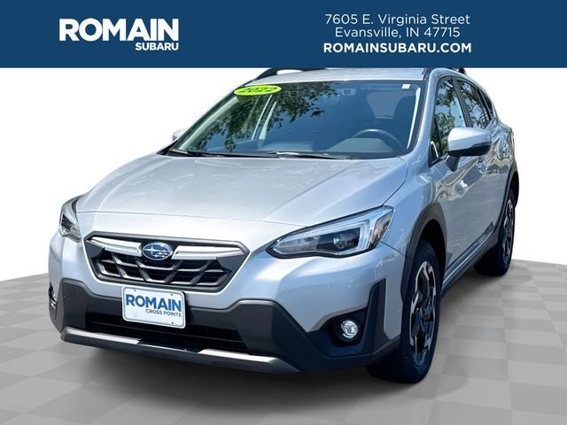 2022 Subaru Crosstrek Limited in Ice Silver Metallic — front three-quarter view