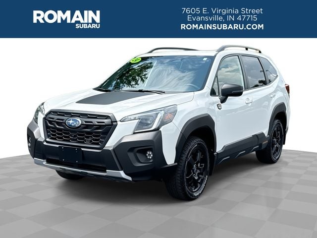 2024 Subaru Forester Wilderness in Crystal White Pearl — front three-quarter view