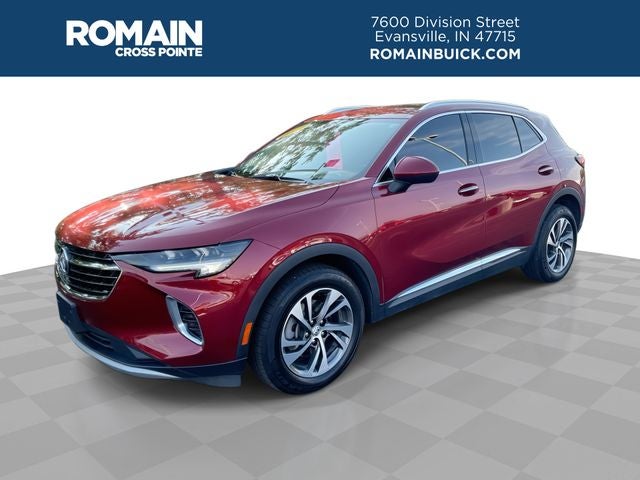 2023 Buick Envision Essence in Cinnabar Metallic — front three-quarter view