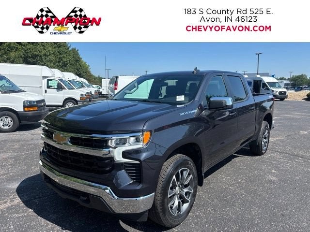 2024 Chevrolet Silverado 1500 LT (2FL) in Dark Ash Metallic — front three-quarter view