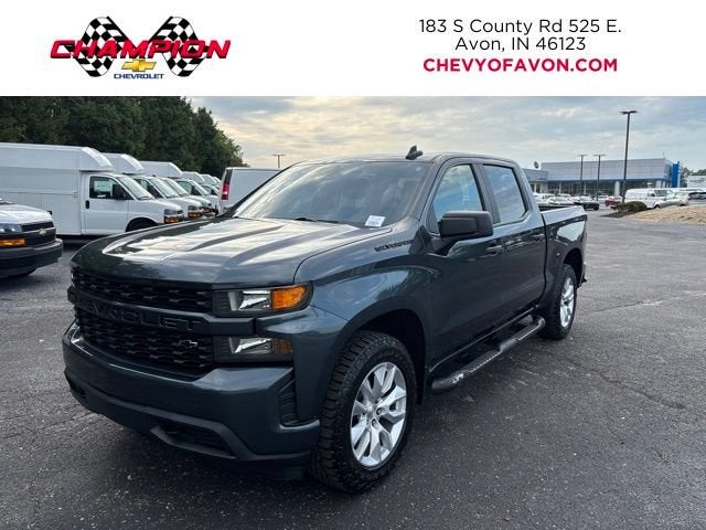 2020 Chevrolet Silverado 1500 Custom in Shadow Gray Metallic — front three-quarter view