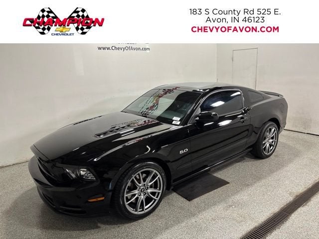 2013 Ford Mustang GT in Black — front three-quarter view
