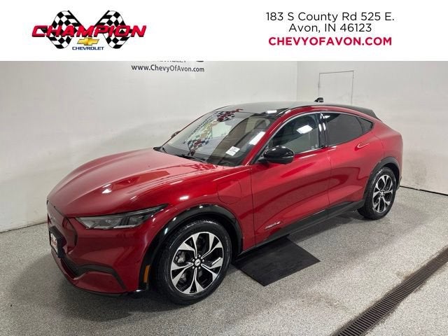 2023 Ford Mustang Mach-E Premium in Red — front three-quarter view