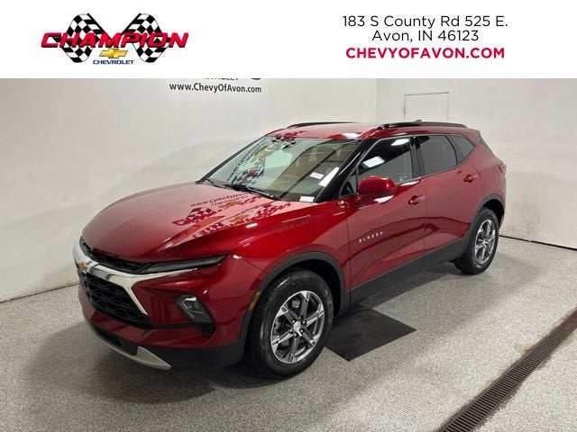 2025 Chevrolet Blazer 2LT in Radiant Red Tintcoat — front three-quarter view