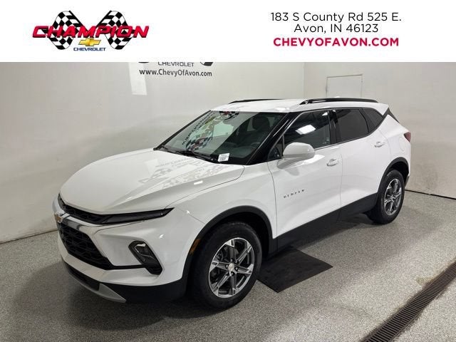 2024 Chevrolet Blazer 2LT in Summit White — front three-quarter view