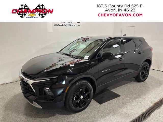 2025 Chevrolet Blazer 2LT in Black — front three-quarter view