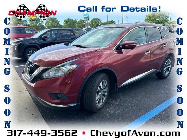 2015 Nissan Murano SL in Red — front three-quarter view