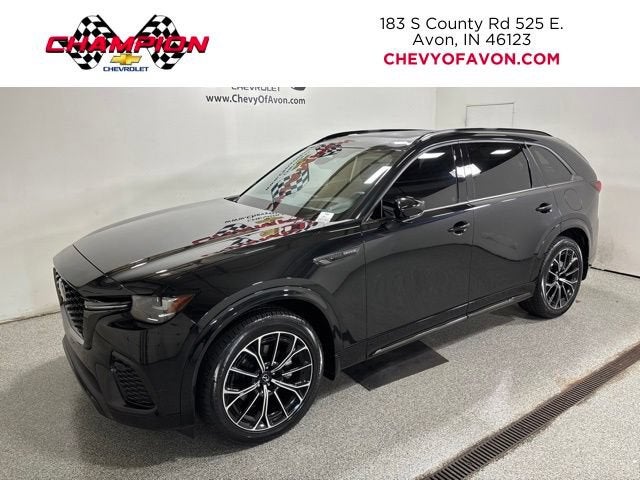 2025 Mazda Mazda CX-70 3.3 Turbo S Premium Package in Black — front three-quarter view
