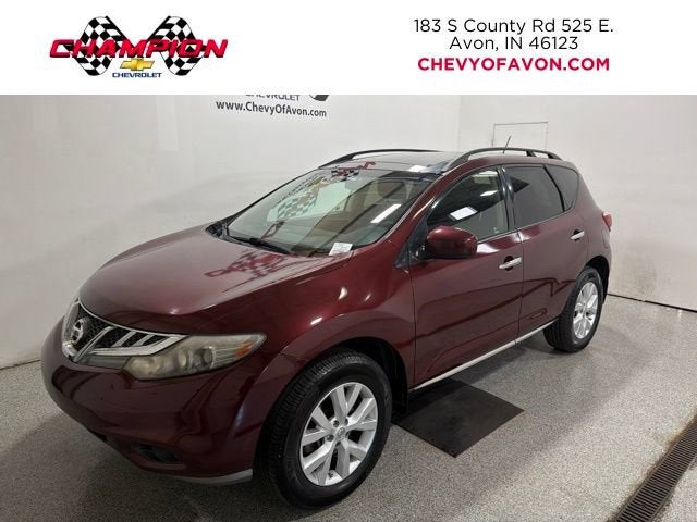 2012 Nissan Murano SV in Red — front three-quarter view